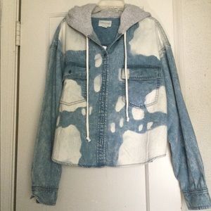 American Eagle hooded jean jacket